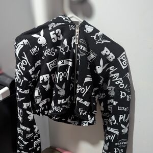 PLAYBOY Graphic Black and White Kids Blazer